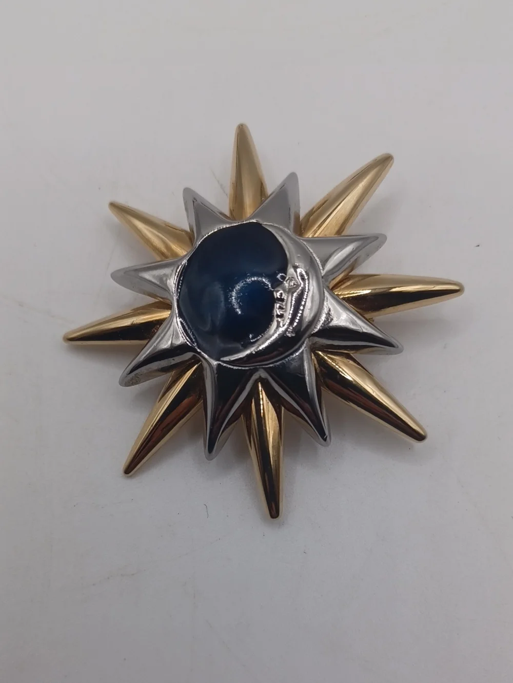 Liz Claiborne Sun and Moon Celestial Brooch Vintage